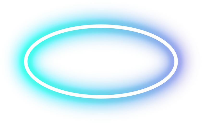 Glowing Oval Neon Frame